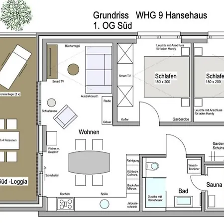 Hansehaus 9 アパート *